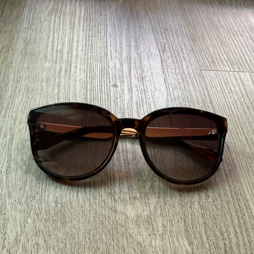 quay australia date night tortoise brown oversized round sunglasses eyewear NEW